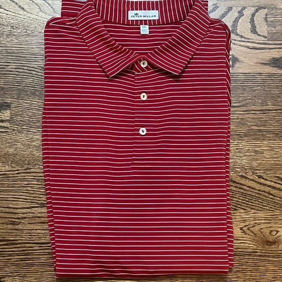 Peter Millar Other - Peter Millar Red and White Striped Polo Shirt